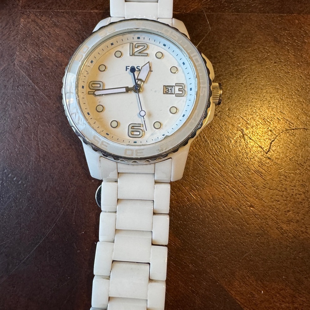 Fossil White Ceramic Watch
